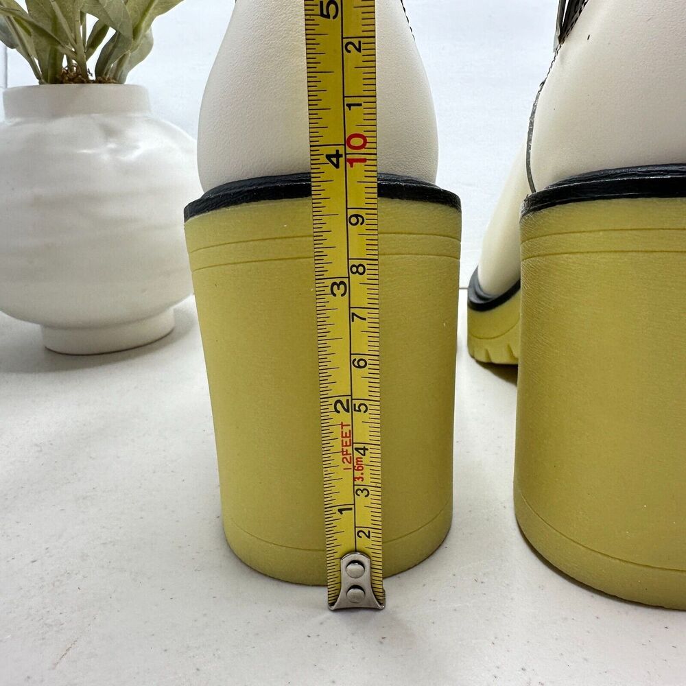 Dolce Vita White and Yellow Ankle Boots with Chunky Heel - Picture 13 of 13
